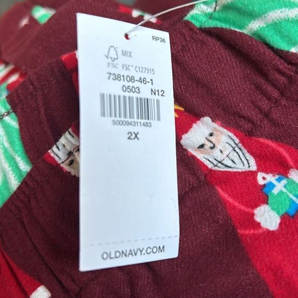 PJs/ lounge pants flannel … Santa and Christmas Tree - Old Navy - Picture 4 of 4